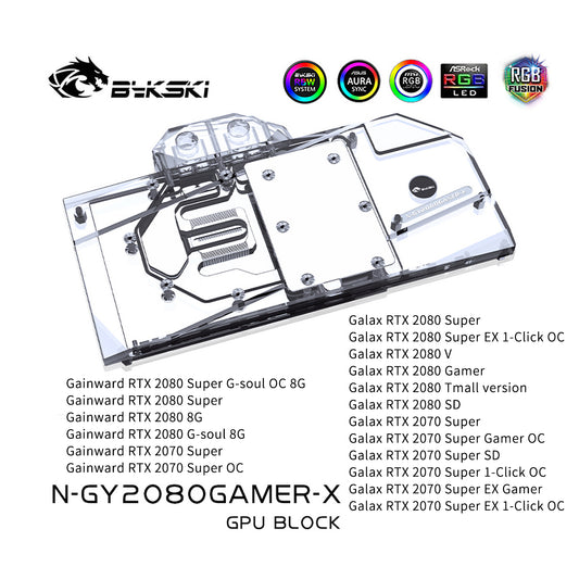 FormulaMod Bykski RTX 2080 full-cover GPU waterblock — silent local AI workload cooling