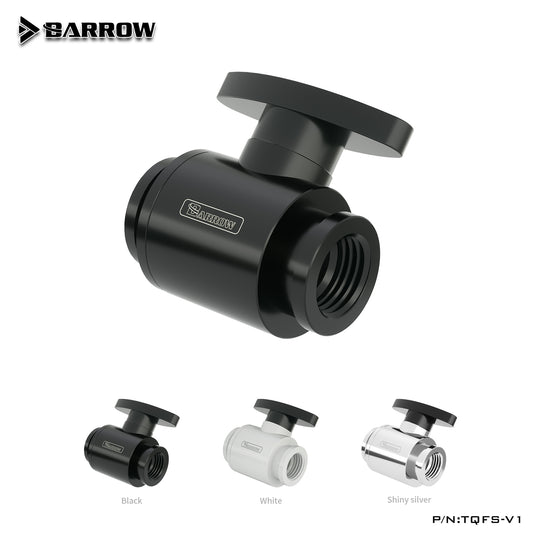 Barrow G1/4 MINI Handle Double Internal Sealing Ball Valve, Plastic Handle, Brass Body, TQFS-V1
