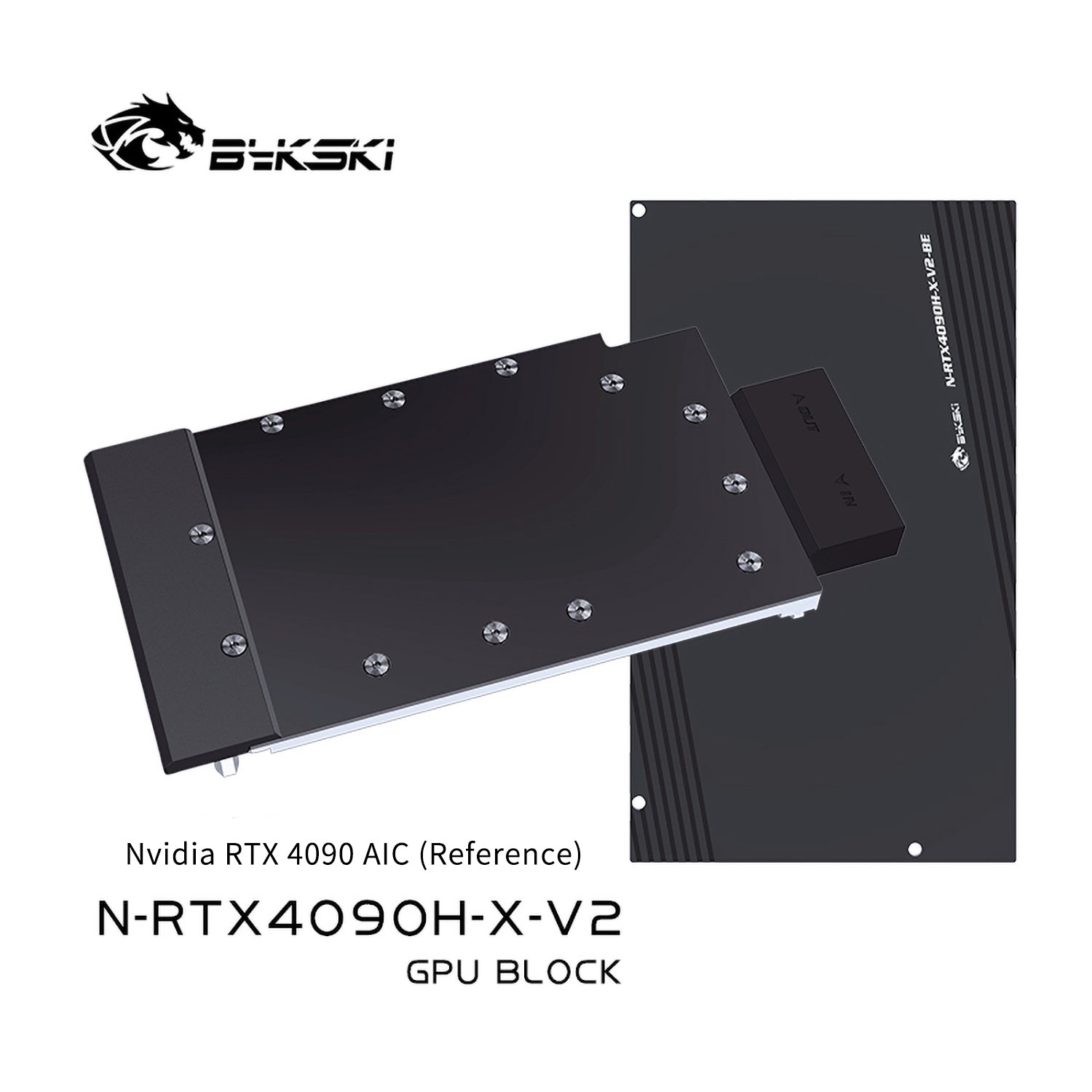 Bykski GPU Block For Nvidia RTX 4090 AIC (Reference), High Heat Resist ...