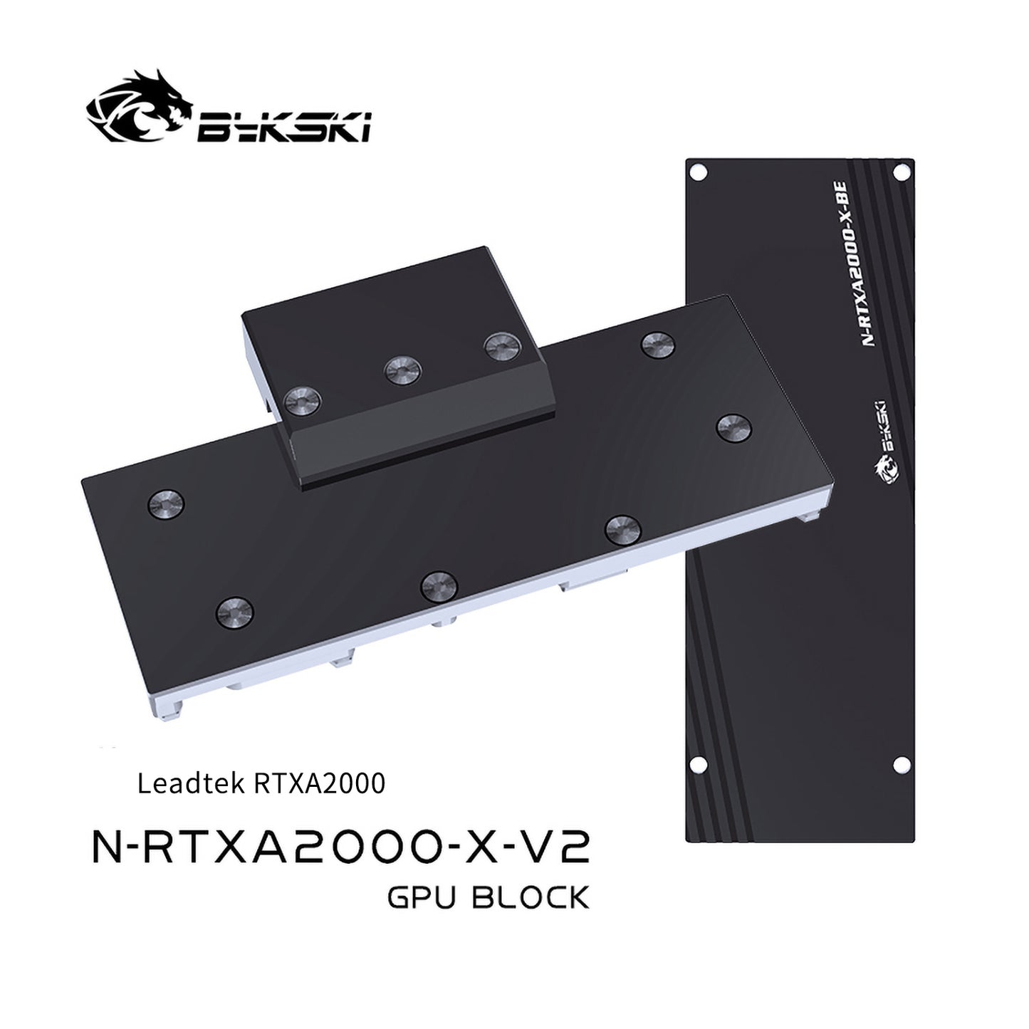 Bykski GPU Water Block , For Leadtek RTXA2000 Graphics Card Water Cooling Block With Backplate , N-RTXA2000-X
