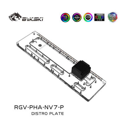 Bykski Distro Plate For Phanteks NV7 Case, Acrylic Waterway Board Combo DDC Pump, 5V A-RGB, RGV-PHA-NV7-P | Distro Plate