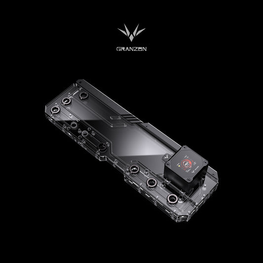 Granzon Advanced Distro Plate For Asus ROG Hyperion GR701 Case, Armor Type Acrylic Waterway Board Combo DDC Pump, 5V A-RGB, GC-AS-GR701