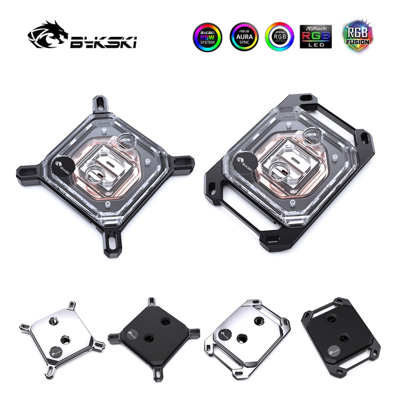 Bykski CPU Water Block For Intel LGA115X 1700 / AMD AM4 AM5, CPU Water