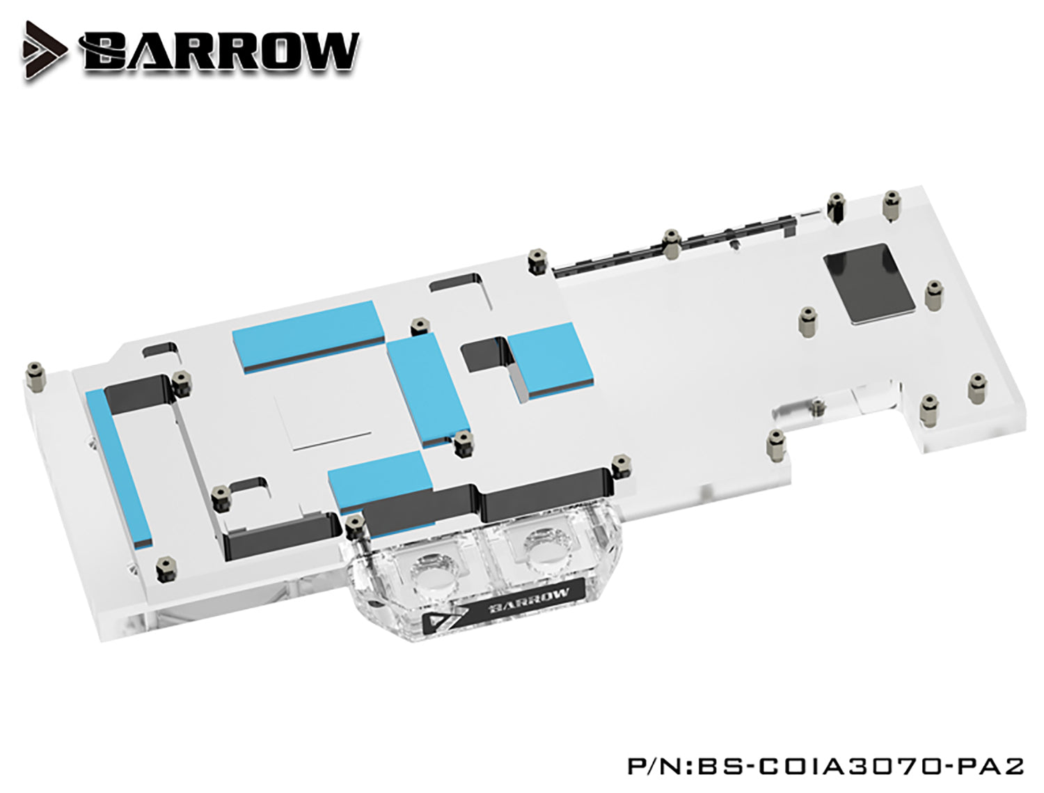 FormulaMod Barrow RTX 3070 full-cover GPU waterblock — silent local AI workload cooling (view 3)