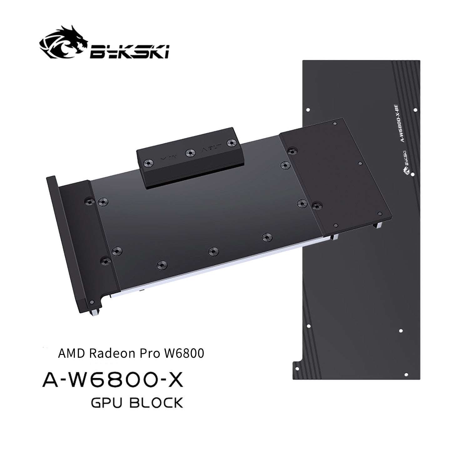 Bykski GPU Block For AMD Radeon Pro W6800, High Heat Resistance Materi ...