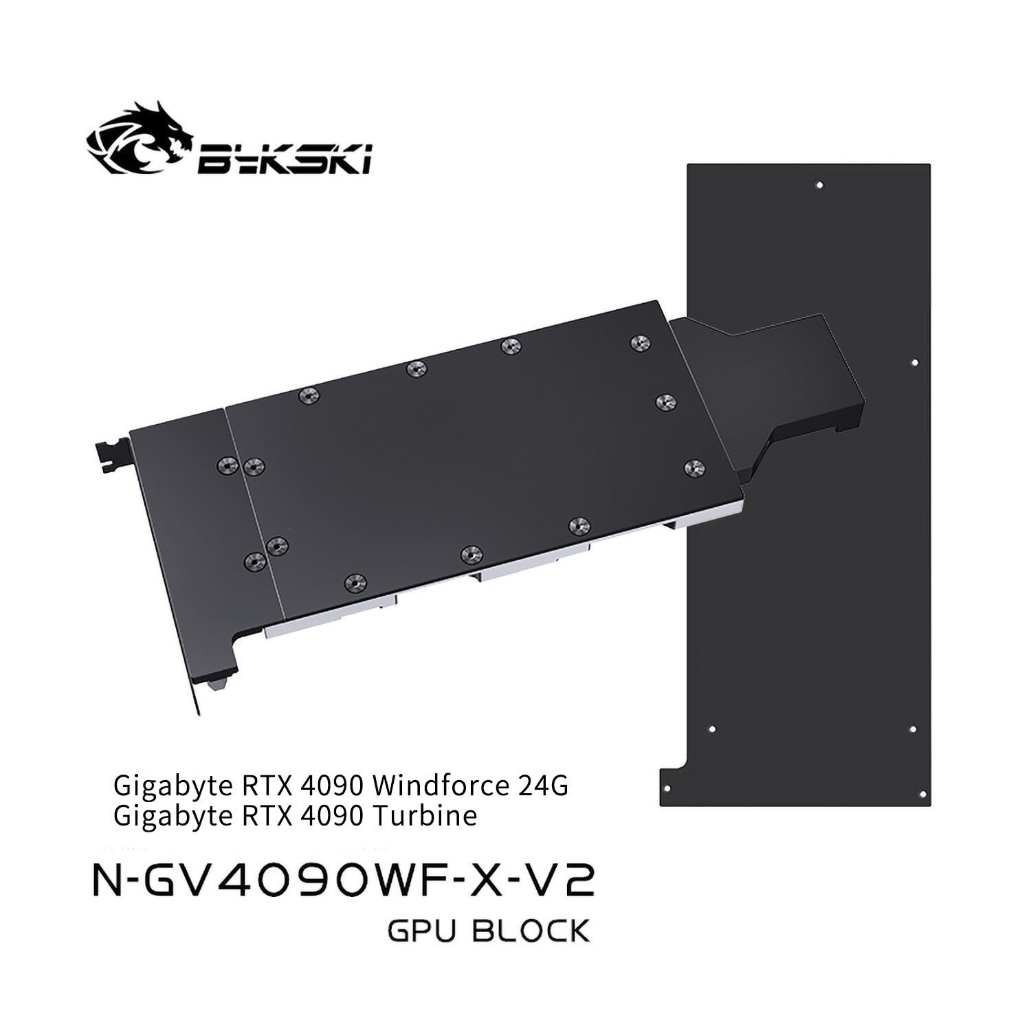 Bykski GPU Block For Gigabyte RTX 4090 Windforce 24G / 4090 Turbine, H ...