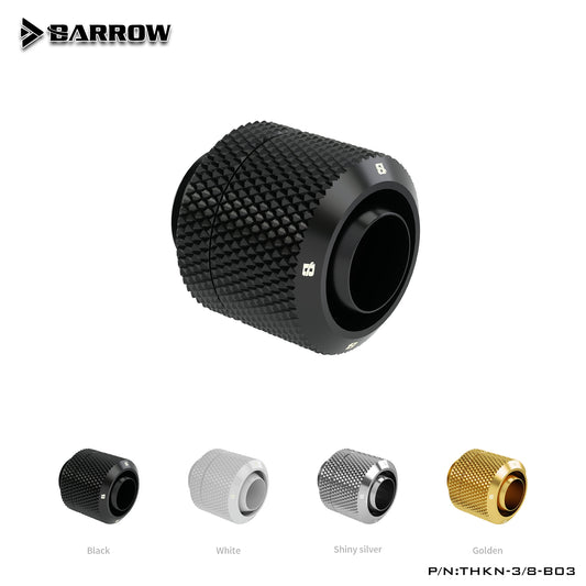 Barrow 13x19mm Soft Tube Fitting, 1/2"ID*3/4"OD G1/4" Compression Connector, Water Cooling Soft Tubing Compression Adapter, THKN-1/2-V4
