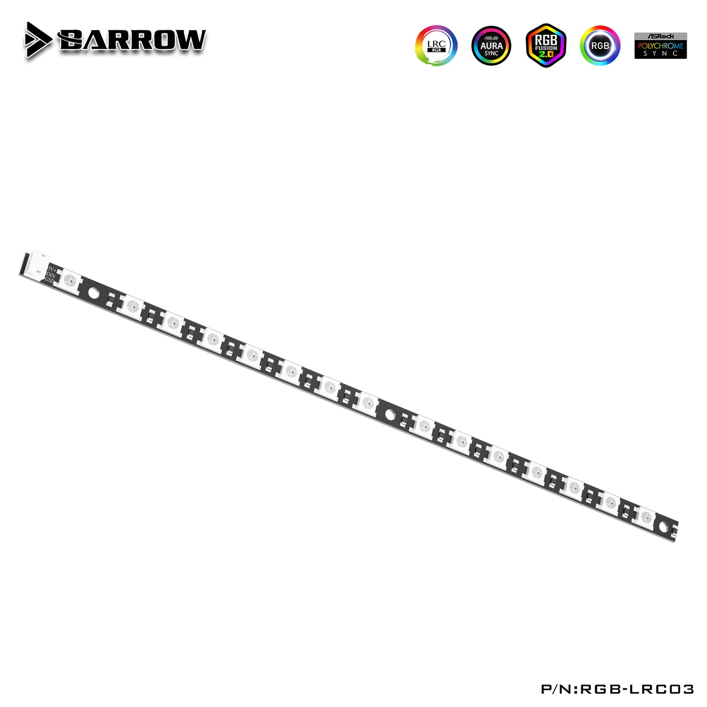 Barrow RGB-LRC03, bandes lumineuses LRC2.0 5v 3pin, spécial pour bloc de carte graphique Barrow, perles d'éclairage Aurora 15