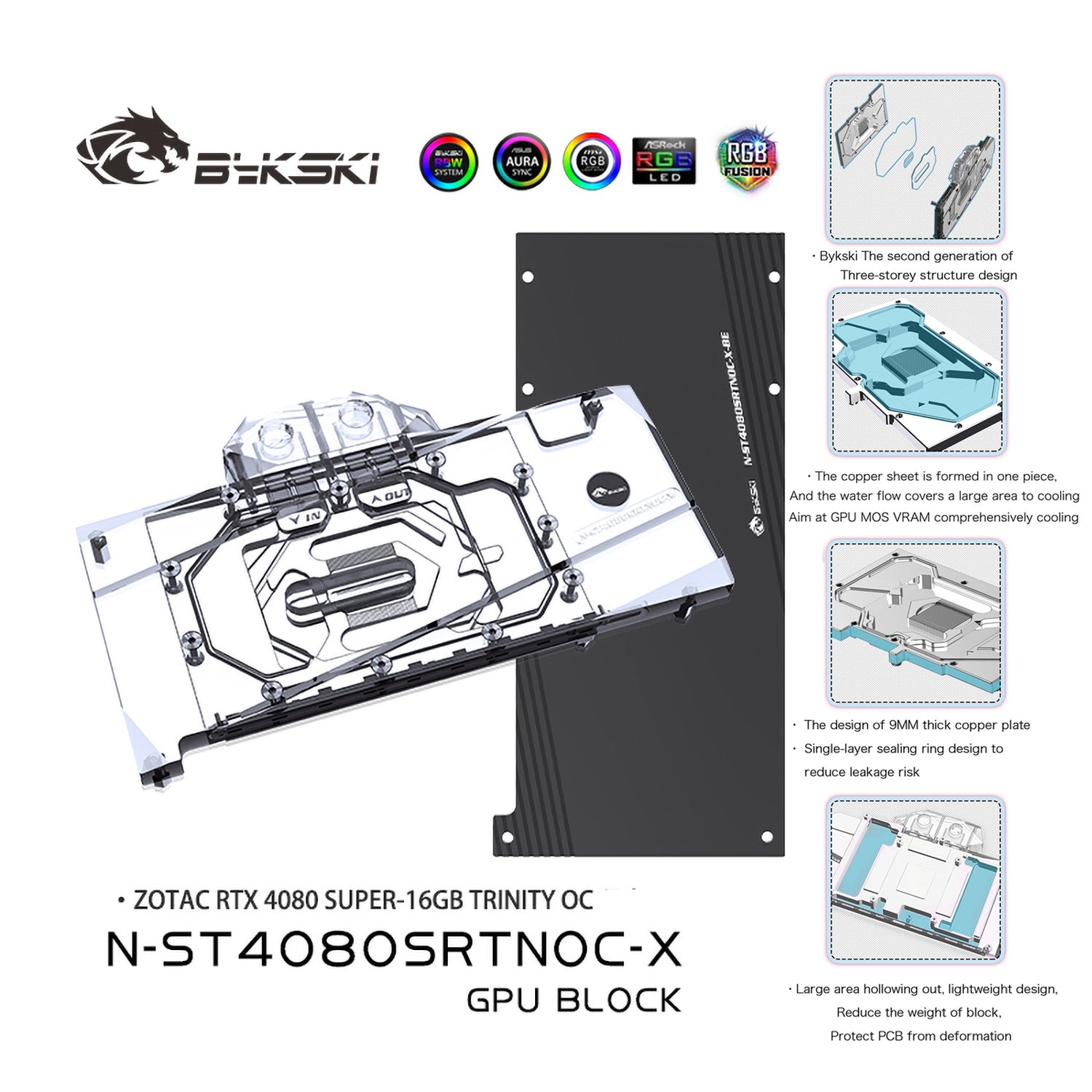 FormulaMod Bykski RTX 4080 SUPER full-cover GPU waterblock — silent 24/7 AI workload cooling