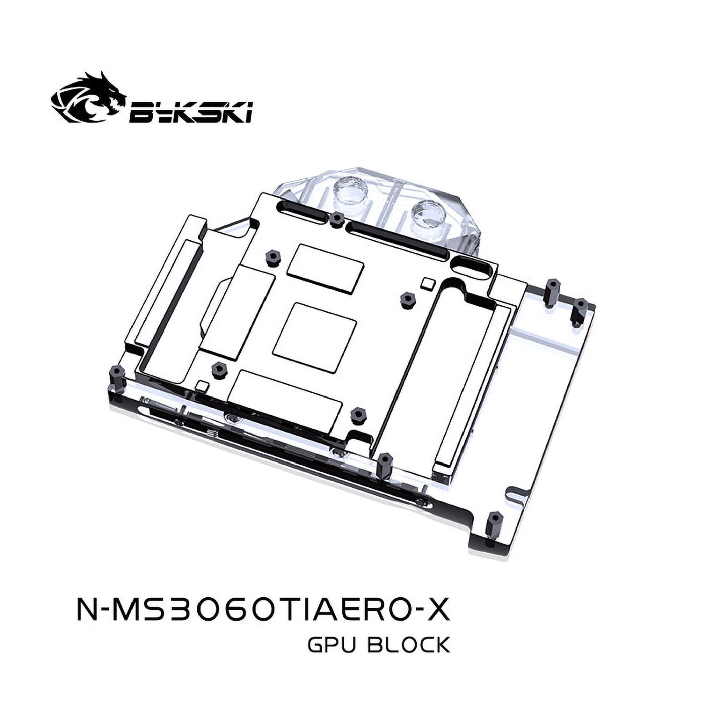 Bykski GPU Water Block For MSI RTX 3060 Ti AERO ITX 8G OC LHR, Full Cover With Backplate PC Water Cooling Cooler, N-MS3060TIAERO-X