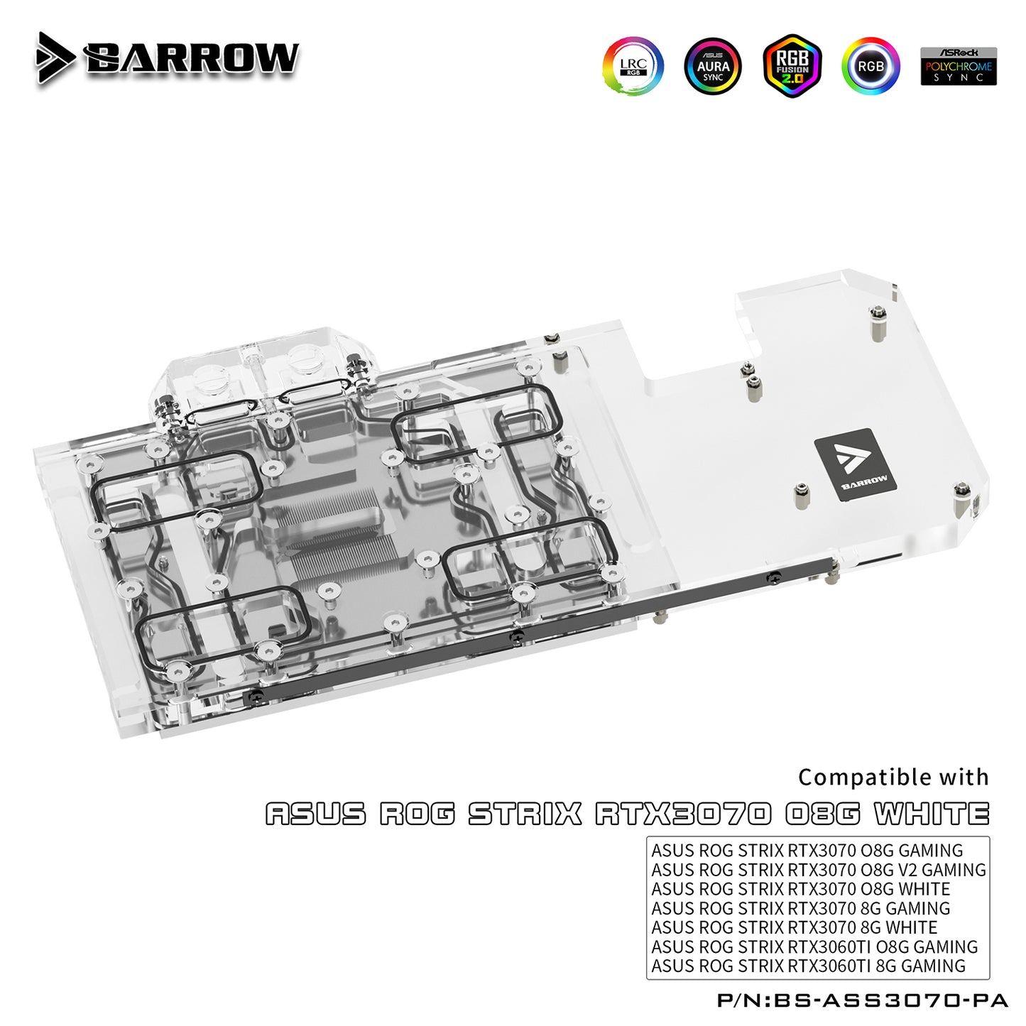 FormulaMod Barrow RTX 3070 full-cover GPU waterblock — silent local AI workload cooling (view 4)