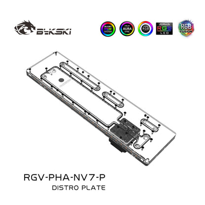 Bykski Distro Plate For Phanteks NV7 Case, Acrylic Waterway Board Combo DDC Pump, 5V A-RGB, RGV-PHA-NV7-P
