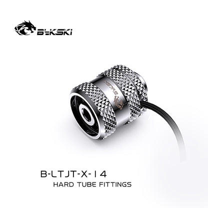 Bykski 14mm/16mm Lighting Hard Tube Fittings G1/4 Diamond Pattern In-built Light For OD14mm/OD16mm | Water Cooling Fitting