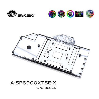 Bloc GPU Bykski pour Sapphire Radeon RX 6900XT 16GB NITRO + édition spéciale couverture complète refroidisseur de refroidissement par eau GPU A-SP6900XTSE-X 