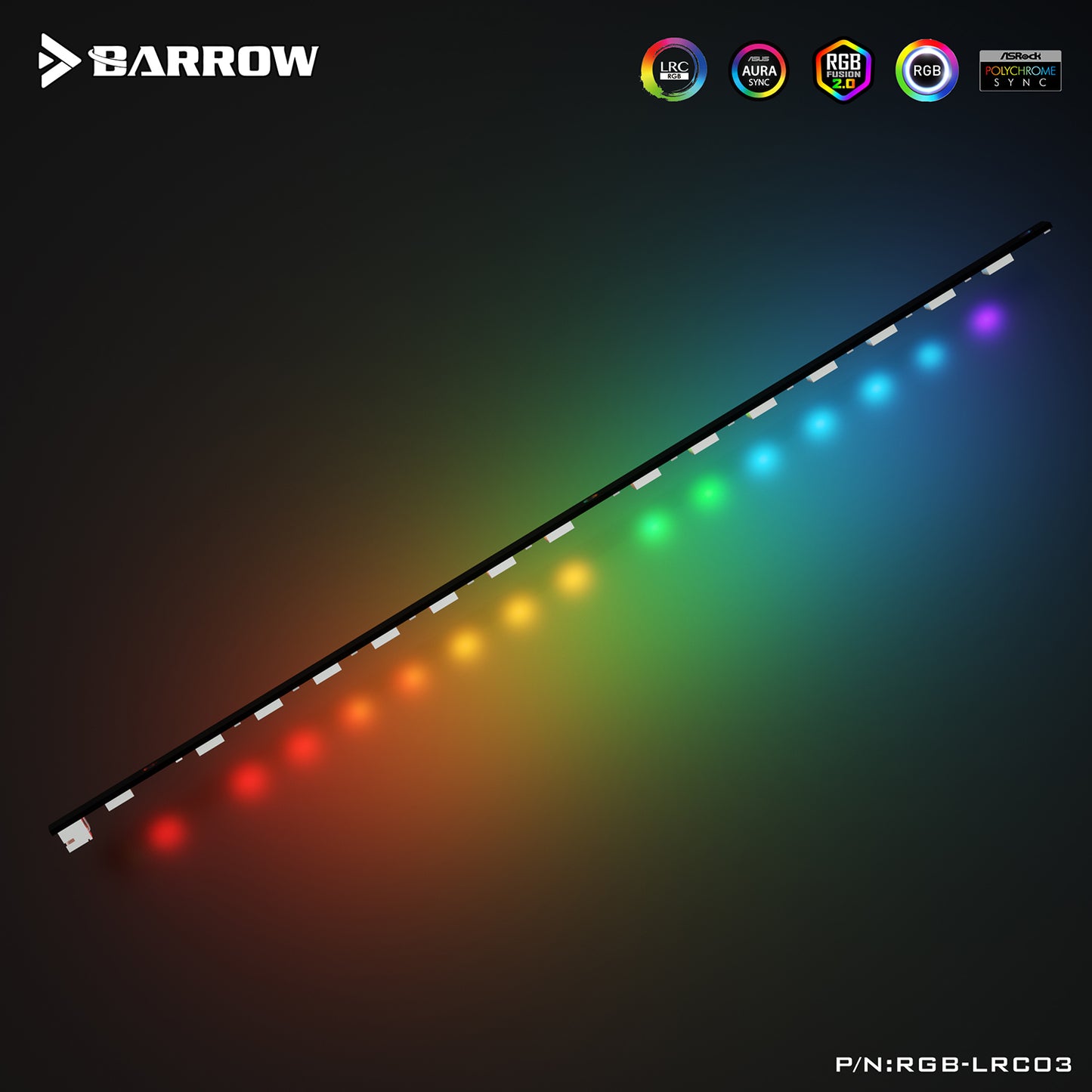Barrow RGB-LRC03, bandes lumineuses LRC2.0 5v 3pin, spécial pour bloc de carte graphique Barrow, perles d'éclairage Aurora 15
