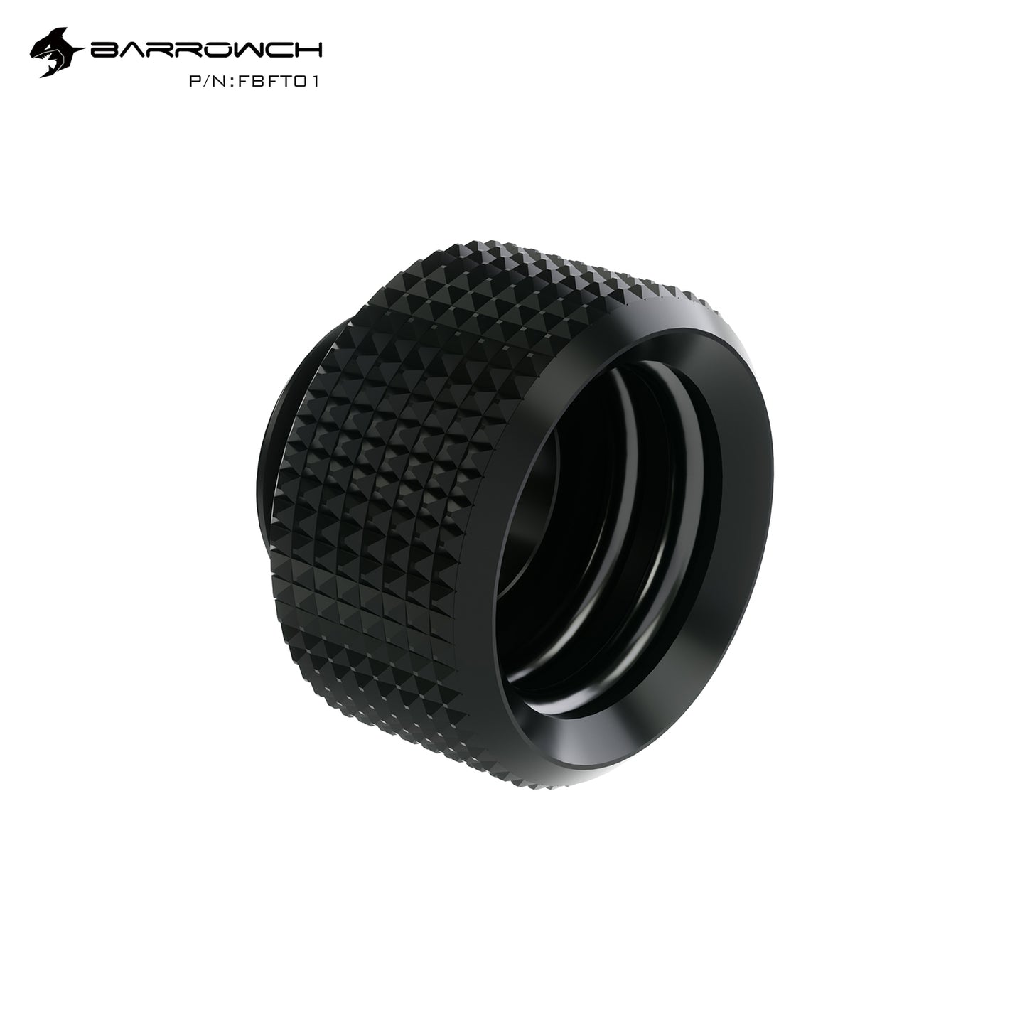 Barrowch OD14mm Hard Tube Fitting, G1/4" Compression Connector, Water Cooling Hard Tubing Compression Adapter, FBFT01