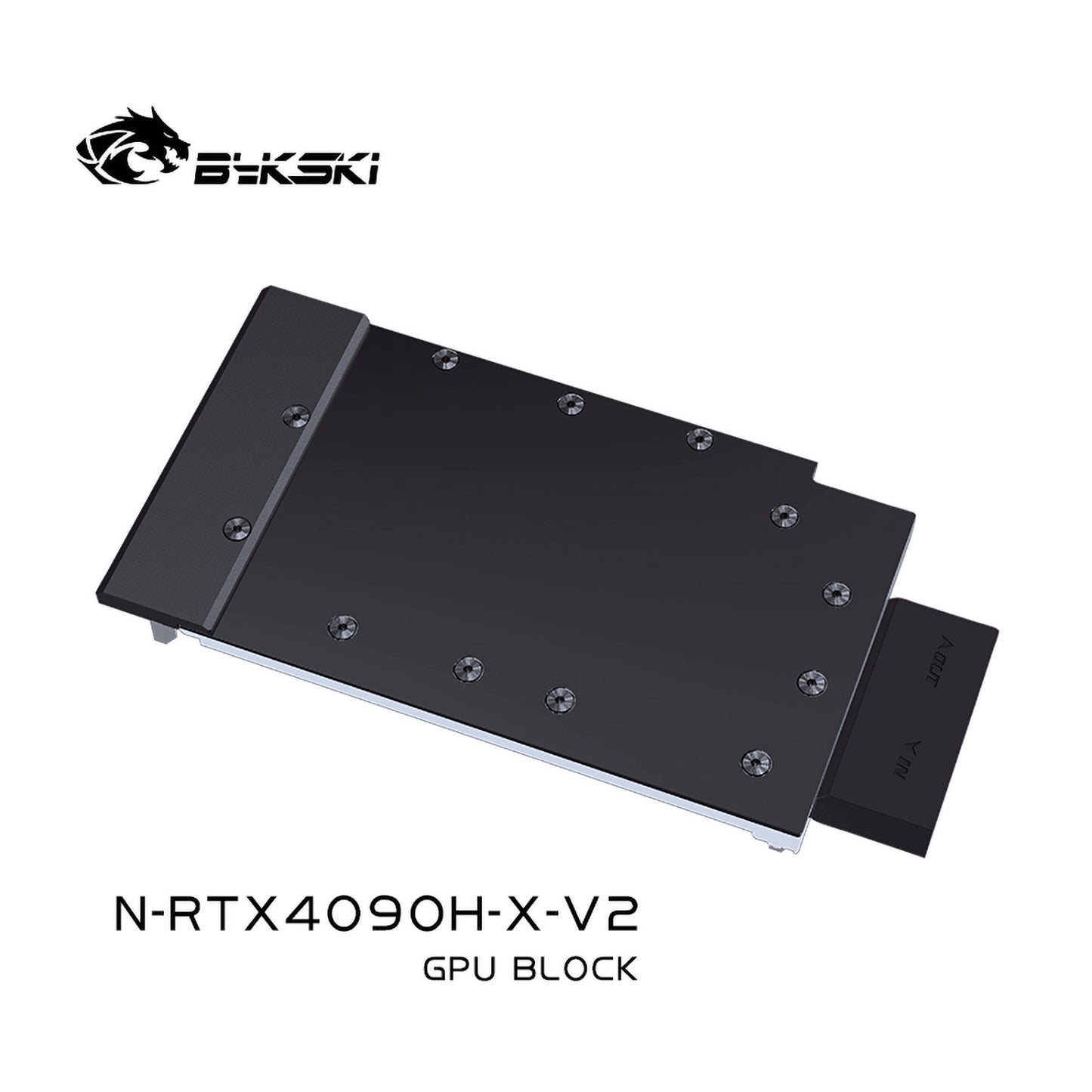Bykski GPU Block For Nvidia RTX 4090 AIC (Reference), High Heat Resistance Material POM + Full Metal Construction, With Backplate Full Cover GPU Water Cooling Cooler Radiator Block, N-RTX4090H-X-V2