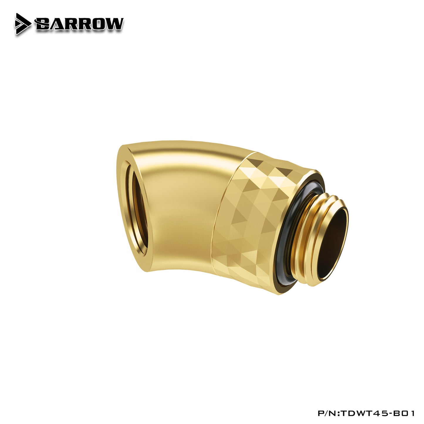 Barrow G1/4''Thread 45 Degree Fitting Adapter Water Cooling, Adaptors Water Cooling Fitting, TDWT45-B01