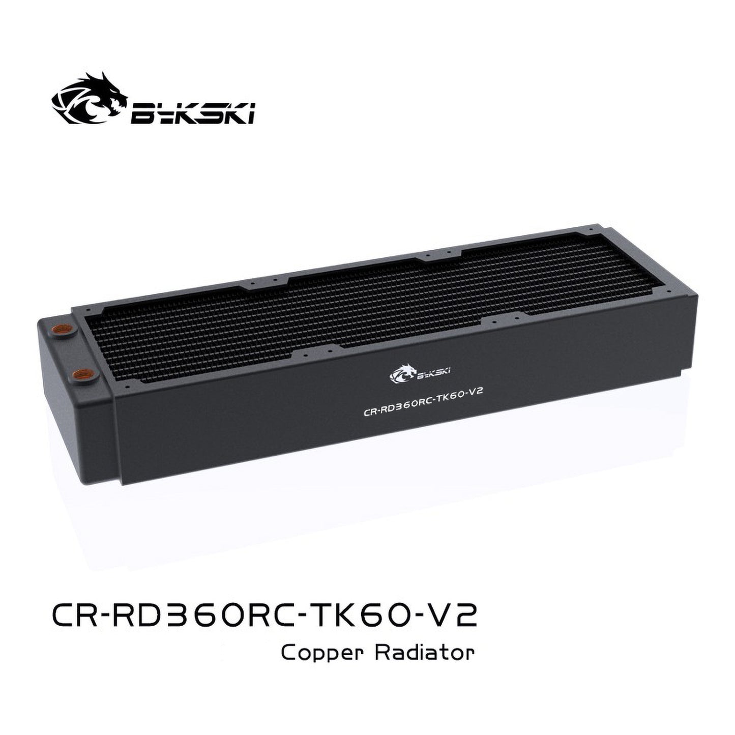 Radiateur en cuivre Bykski 360 mm Série RC Dissipation thermique haute performance Épaisseur 60 mm pour refroidisseur de ventilateur 12 cm, CR-RD360RC-TK60-V2