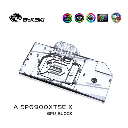Bykski GPU Block For Sapphire Radeon RX 6900XT 16GB NITRO+ Special Edition Full Cover GPU Water Cooling Cooler A-SP6900XTSE-X
