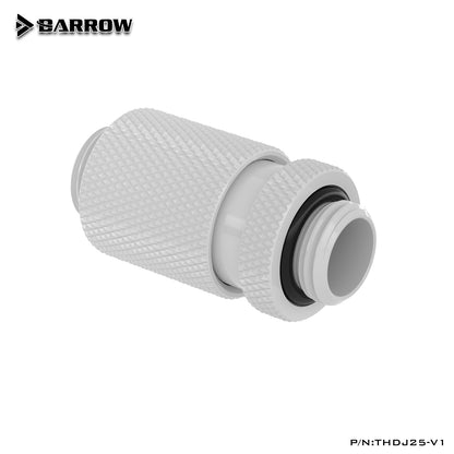 Barrow Blanc Noir Argent G1/4" Mâle à Mâle Connecteurs Rotatifs/Rallonge (25.5-34.5mm) PC système de refroidissement par eau THDJ25-V1