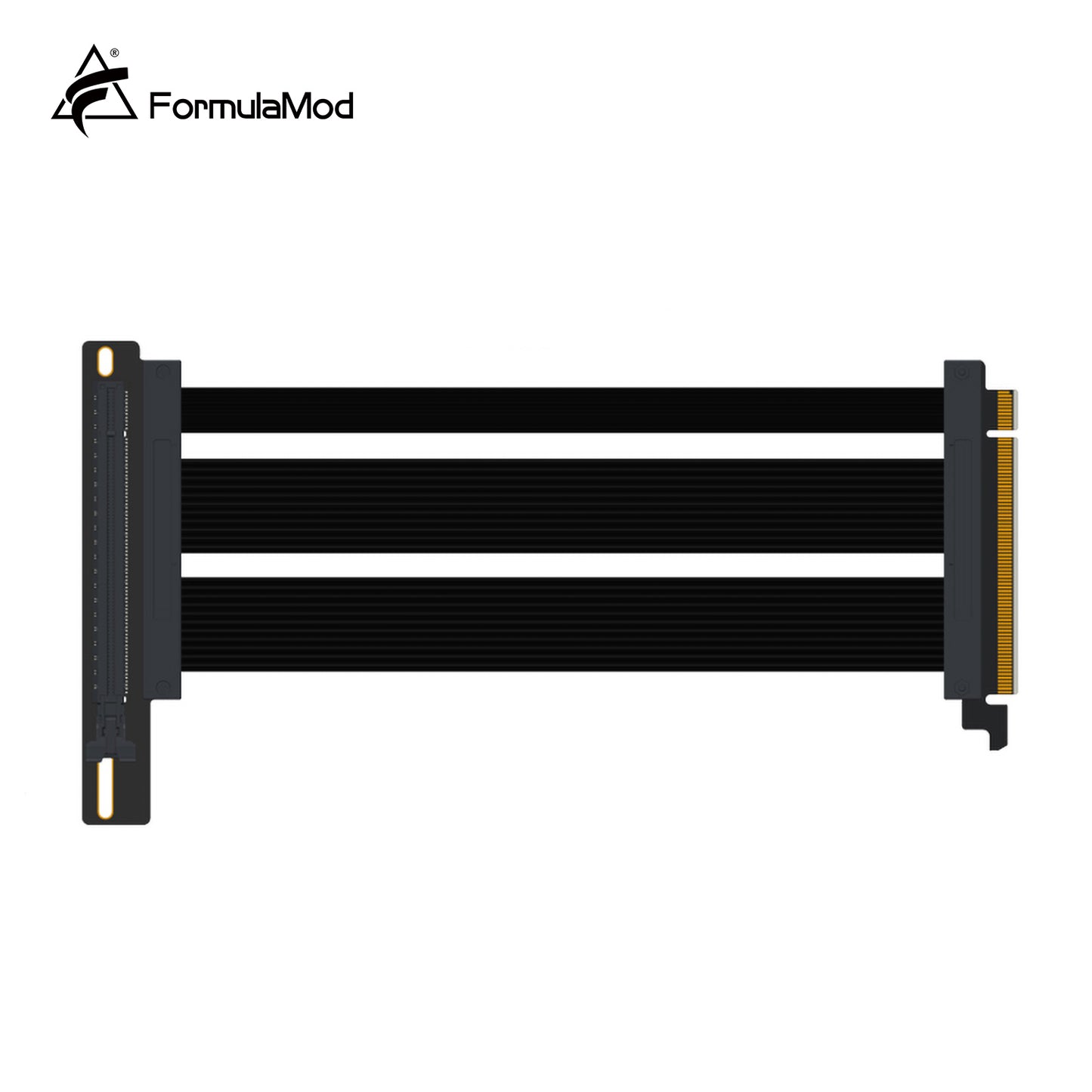 FormulaMod PCIe 4.0 Riser Cable Vertical Bracket Kit, Graphics Card Extension Cord Adapter With 90° Angle, Metal Vertical Install Holder, Fm-XKYCX