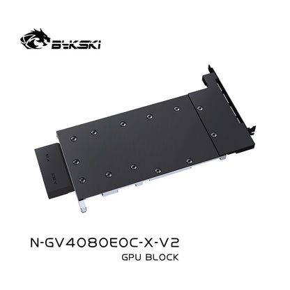 Bykski GPU Block For Gigabyte RTX 4080 16G Eagle / AERO / Master / Gaming, High Heat Resistance Material POM + Full Metal Construction, With Backplate Full Cover GPU Water Cooling Cooler Radiator Block, N-GV4080EOC-X-V2