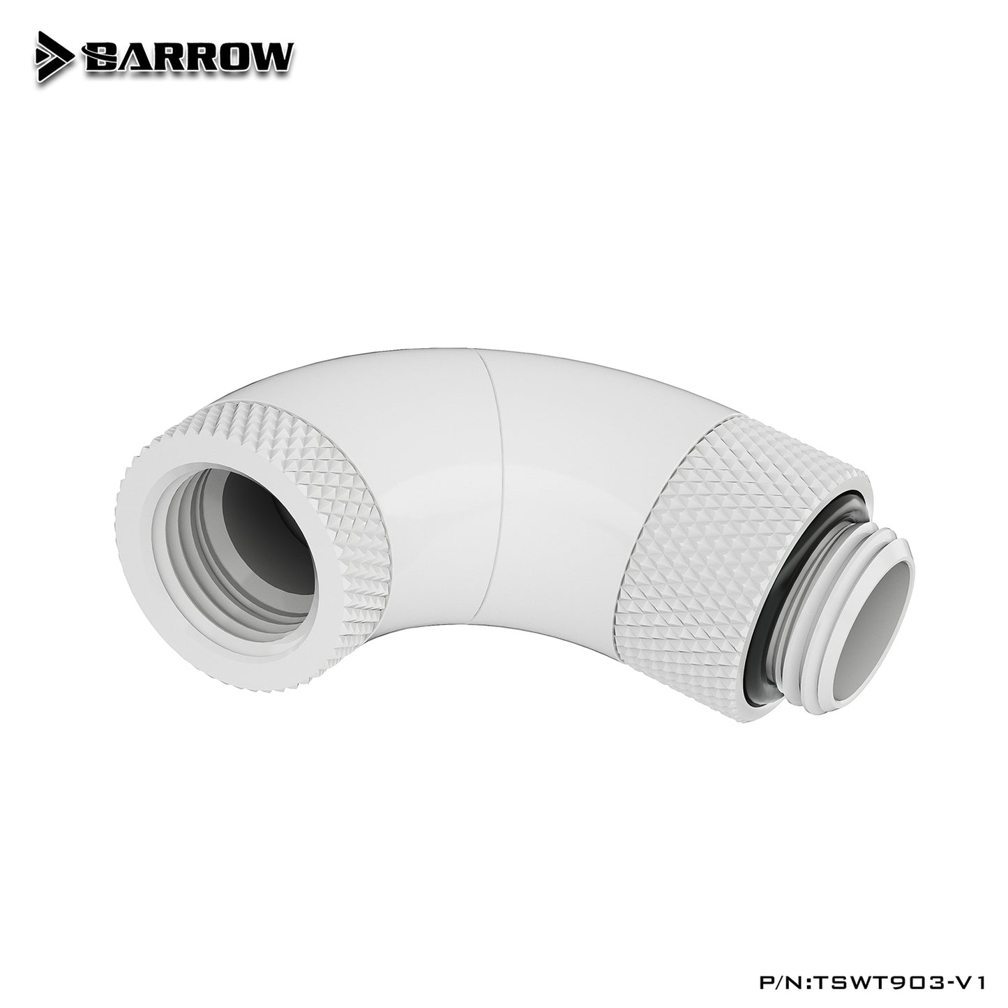 Barrow G1/4" 90-Degree Three-swivel Adapter, 360 Degree Rotatable Extender Water Cooling Fittings,TSWT903-V1
