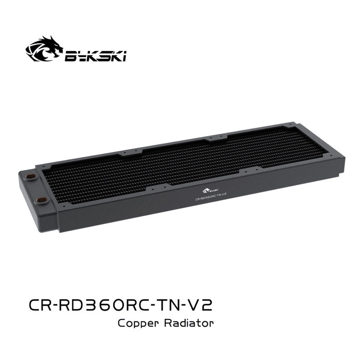 Radiateur en cuivre Bykski 360 mm Série RC Dissipation thermique haute performance Épaisseur 30 mm pour refroidisseur de ventilateur de 12 cm, CR-RD360RC-TN-V2