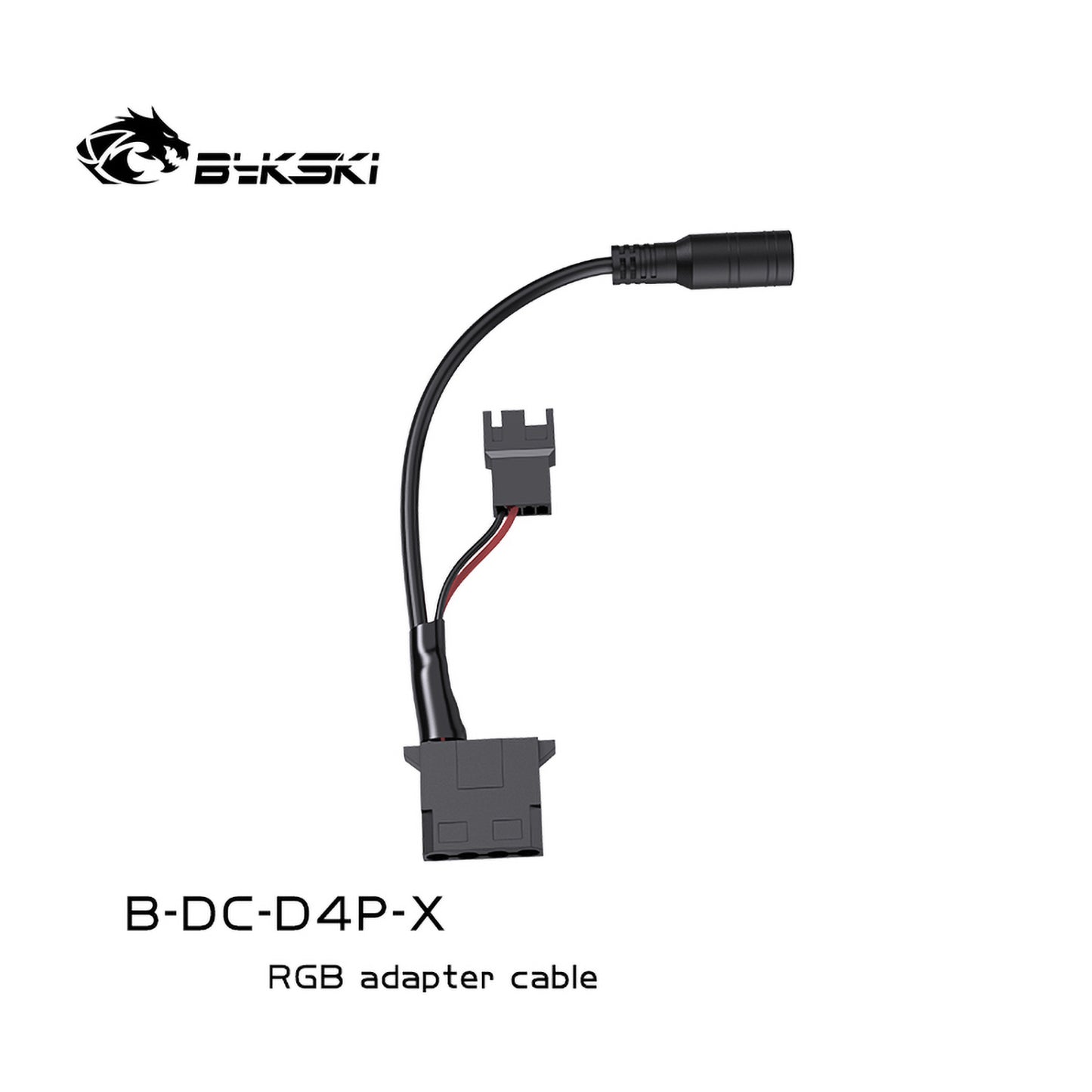 Bykski Molex 4pin to DC Adapter, DC Port Power Supply Conversion Cable, For 12V Water Pump & Fan, B-DC-D4P-X