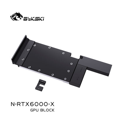 Bykski GPU Block For Nvidia RTX 6000 Ada, High Heat Resistance Material POM + Full Metal Construction, With Backplate Full Cover GPU Water Cooling Cooler Radiator Block, N-RTX6000-X