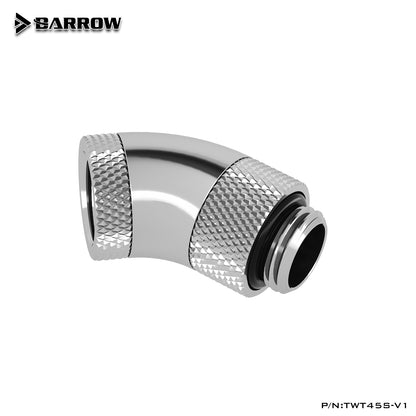 Barrow 45 Degree Double-side Rotary Fitting Adapter Rotating G1/4''Thread Water Cooling Adaptors TWT45S-V1