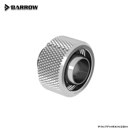 Barrow Soft Tube Fitting For 10x16 mm (3/8"ID*5/8"OD), G1/4" Compression Connector, Water Cooling Soft Tubing Compression Adapter, TFHRKN38H