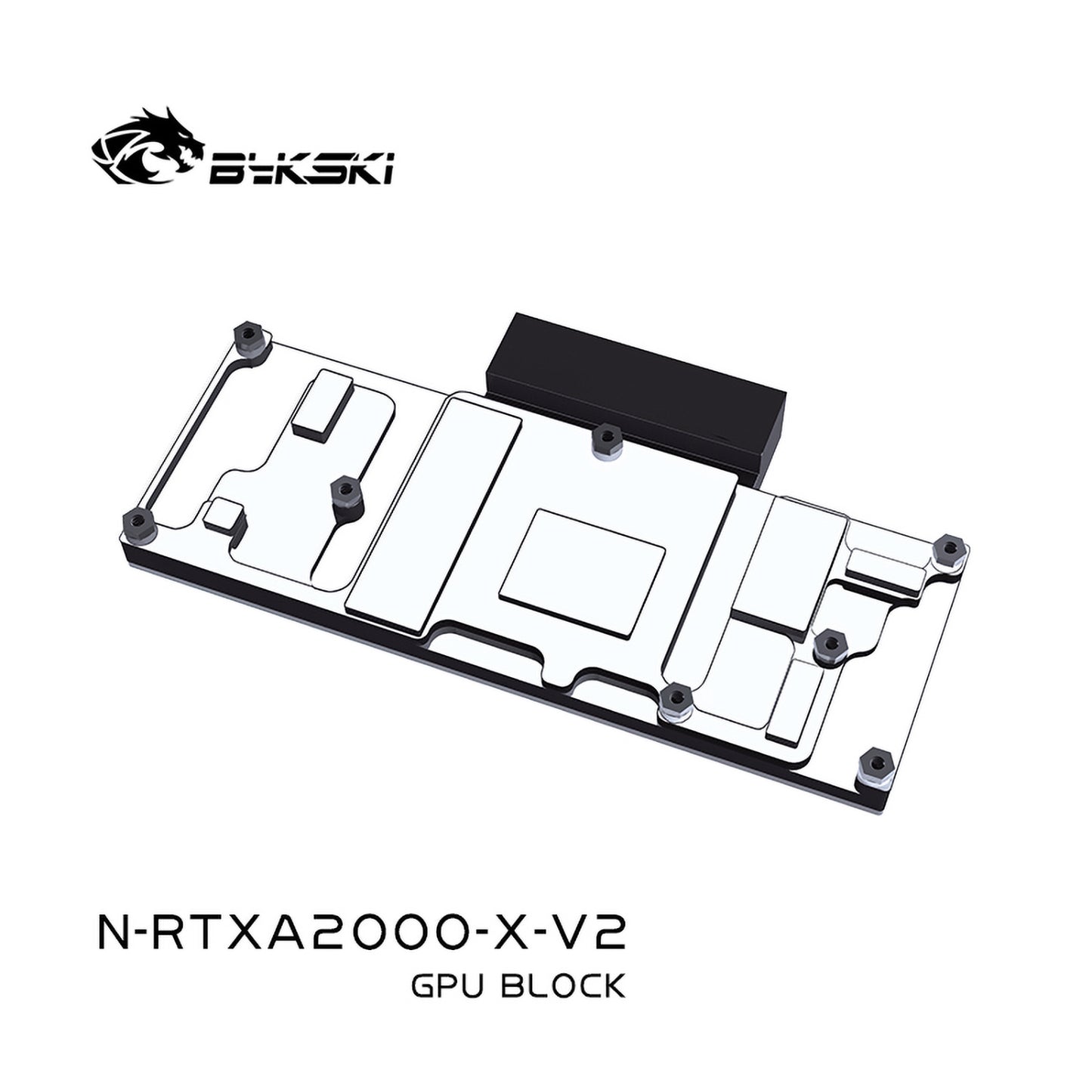 Bykski GPU Water Block , For Leadtek RTXA2000 Graphics Card Water Cooling Block With Backplate , N-RTXA2000-X