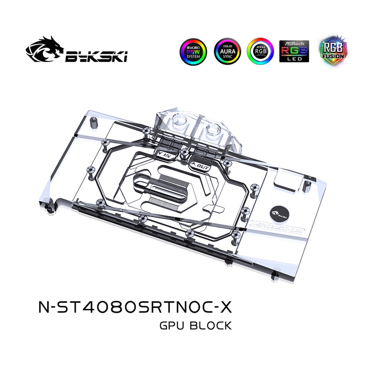 Bykski GPU Water Block For Zotac RTX 4080 Super Trinity 16G OC, Full Cover With Backplate PC Water Cooling Cooler, N-ST4080SRTNOC-X