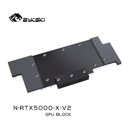 Bykski GPU Block For Leadtek RTX 5000, High Heat Resistance Material POM + Full Metal Construction, Full Cover GPU Water Cooling Cooler Radiator Block N-RTX5000-X-V2