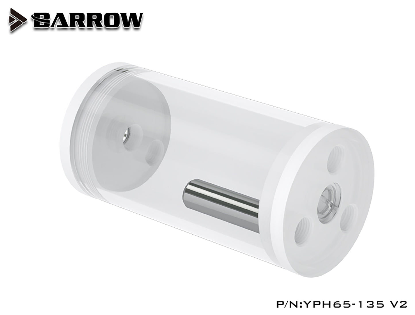 Barrow 65MM Diameter, Cylindrical Water Cooling Radiator Tank Pump, Extending Use Computer Water Cooling, YPH65 V2