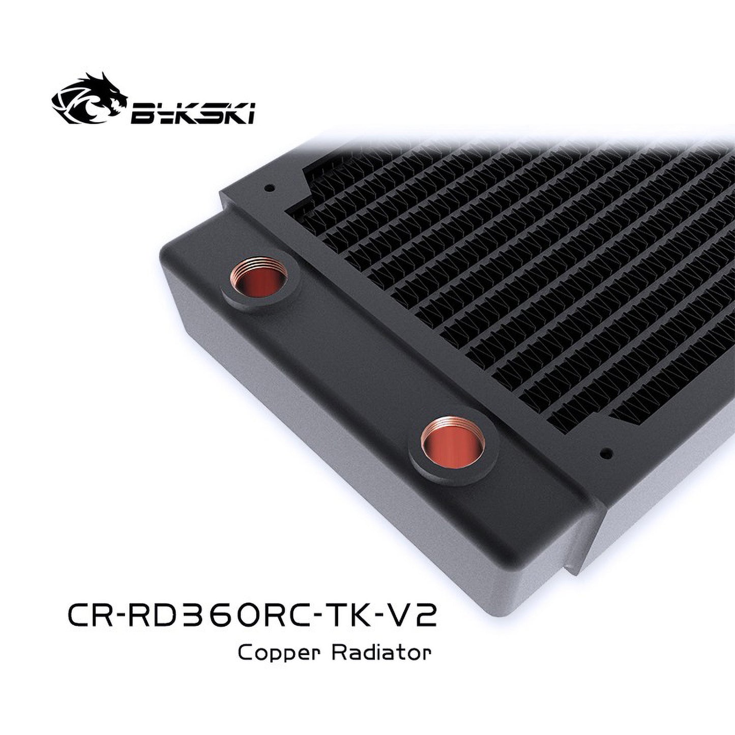 Radiateur en cuivre Bykski 360 mm Série RC Dissipation thermique haute performance Épaisseur 40 mm pour refroidisseur de ventilateur 12 cm, CR-RD360RC-TK-V2