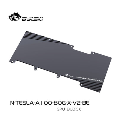 Bloc GPU Bykski pour NVIDIA Tesla A100 80GB, refroidisseur liquide à couverture complète GPU refroidissement par eau N-TESLA-A100-80G-X 
