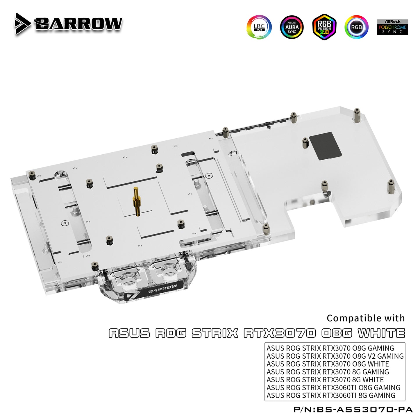 FormulaMod Barrow RTX 3070 full-cover GPU waterblock — silent local AI workload cooling (view 6)