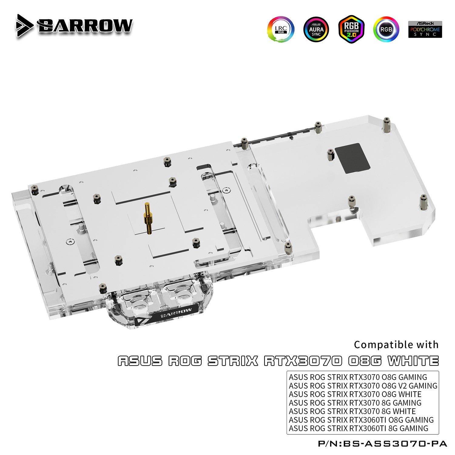 FormulaMod Barrow RTX 3070 full-cover GPU waterblock — silent local AI workload cooling (view 6)