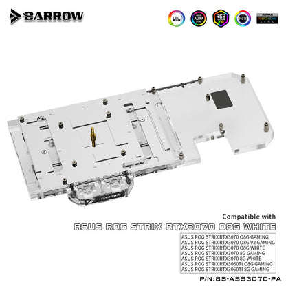 FormulaMod Barrow RTX 3070 full-cover GPU waterblock — silent local AI workload cooling (view 6)