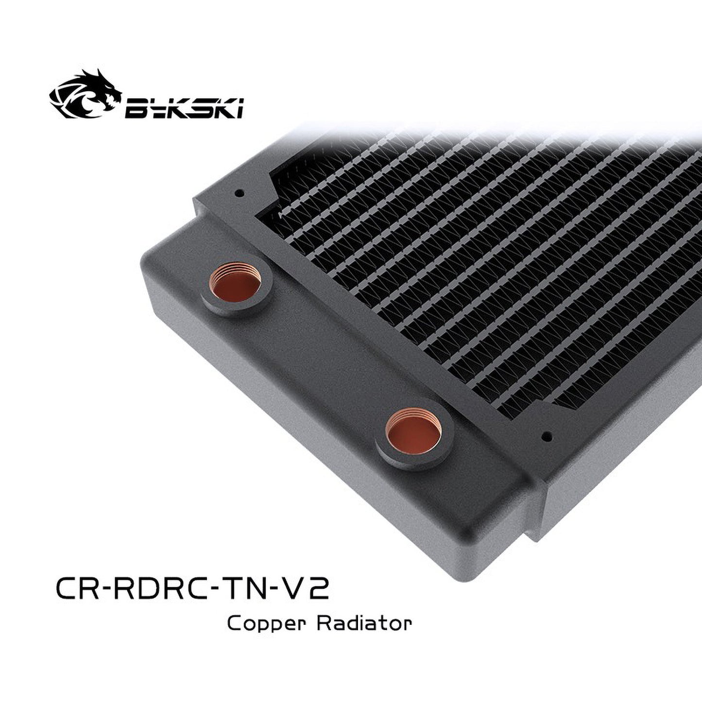 Bykski 30mm Red Copper Radiator, RC Series High-performance Heat Dissipation, Black/White 120/240/360/480 Thickness For 12cm Fan Cooler, CR-RDRC-TN-V2