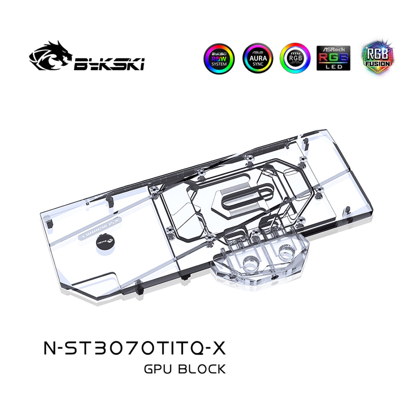Bykski GPU Water Block For Zotac RTX 3070TI/3070/3060TI/3060 Apocalypse, Liquid Cooling, N-ST3070TITQ-X
