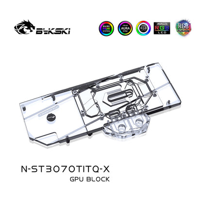 Bykski GPU Water Block For Zotac RTX 3070TI/3070/3060TI/3060 Apocalypse, Liquid Cooling, N-ST3070TITQ-X
