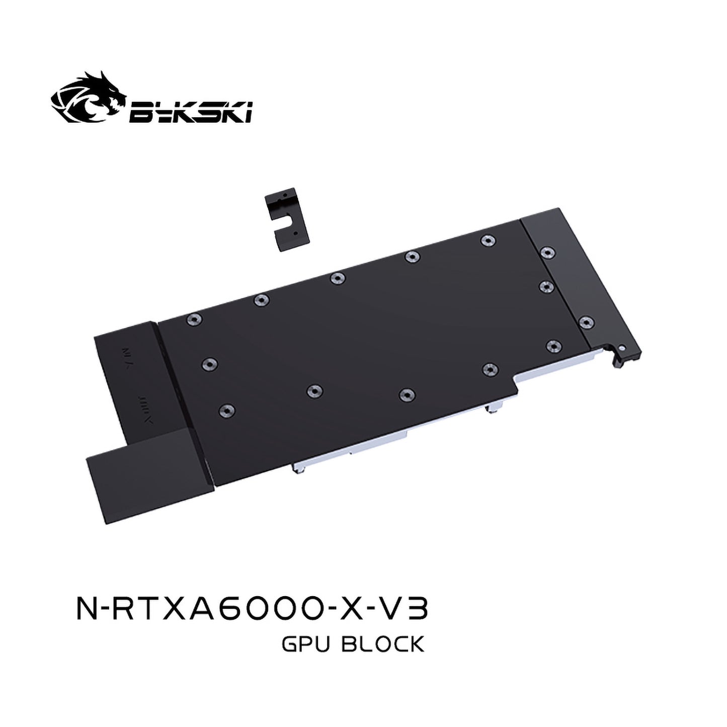 Bykski GPU Block For Leadtek RTXA6000 / Nvidia Tesla A40 48G / Nvidia Tesla A10, High Heat Resistance Material POM + Full Metal Construction, With Backplate Full Cover GPU Water Cooling Cooler Radiator Block N-RTXA6000-X-V3