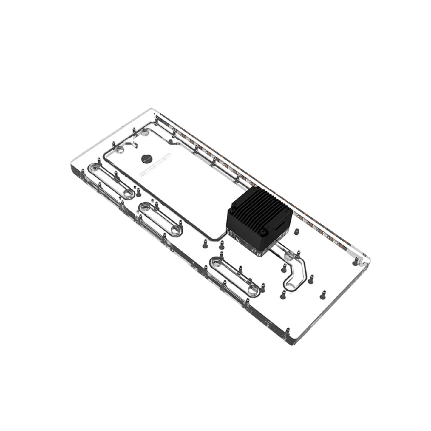 Bykski Distro Plate For Lian Li O11 EVO XL Case, 5V A-RGB Acrylic Waterway Board, Complete Kit For Water Cooling Loop, RGV-LAN-O11EVOXL-P