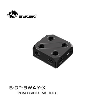 Bykski Water Distributor, POM Bridge Modul With Up To 6 Sets Diverter, Series Connection Tool, B-DP-6WAY-X