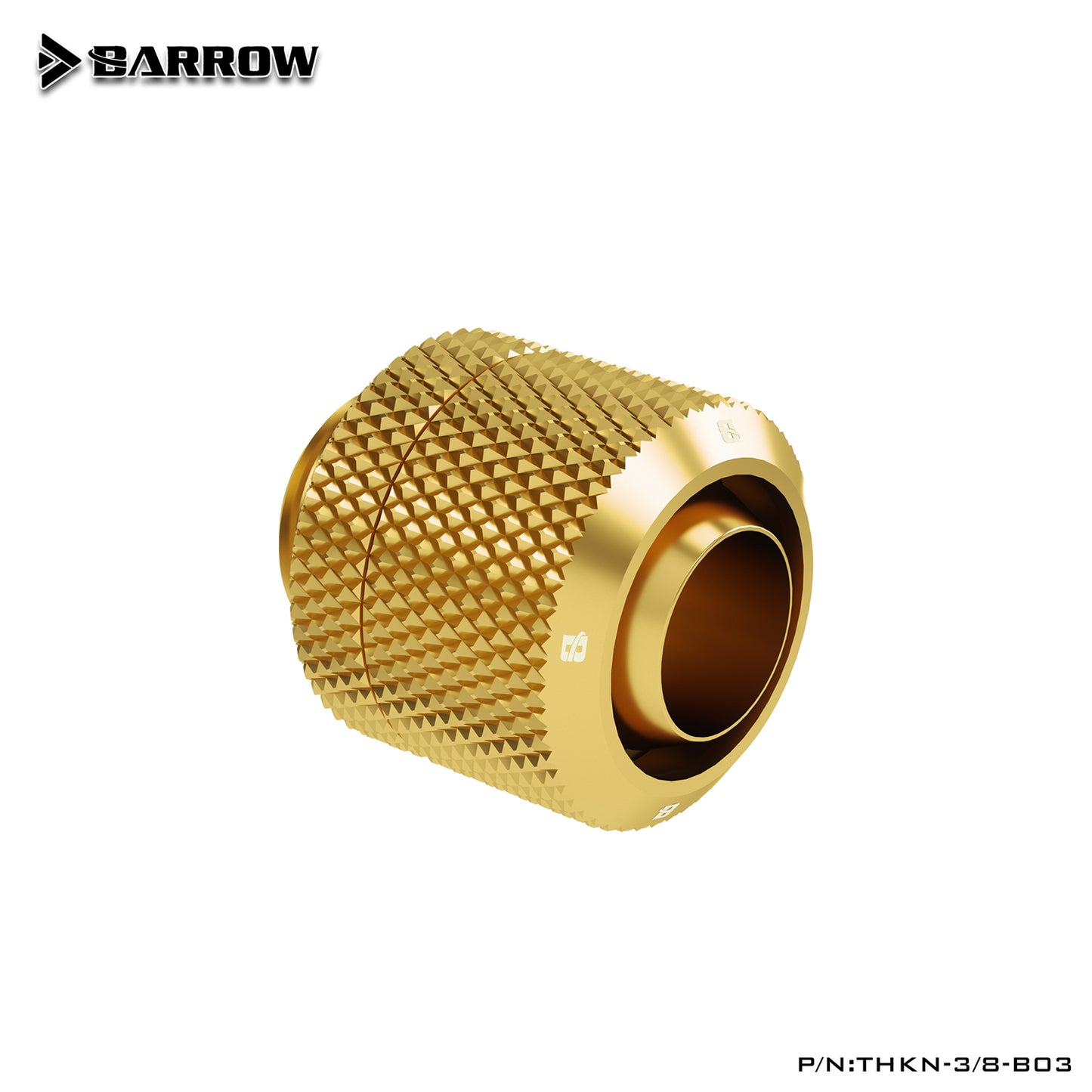 Barrow 10x13mm Soft Tube Fitting, 3/8"ID*1/2"OD G1/4" Compression Connector, Water Cooling Soft Tubing Compression Adapter, THKN-3/8-B03