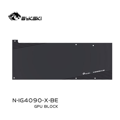 Bykski GPU Block For Colorful RTX 4090 Single Turbine, High Heat Resistance Material POM + Full Metal Construction, With Backplate Full Cover GPU Water Cooling Cooler Radiator Block, N-IG4090-X
